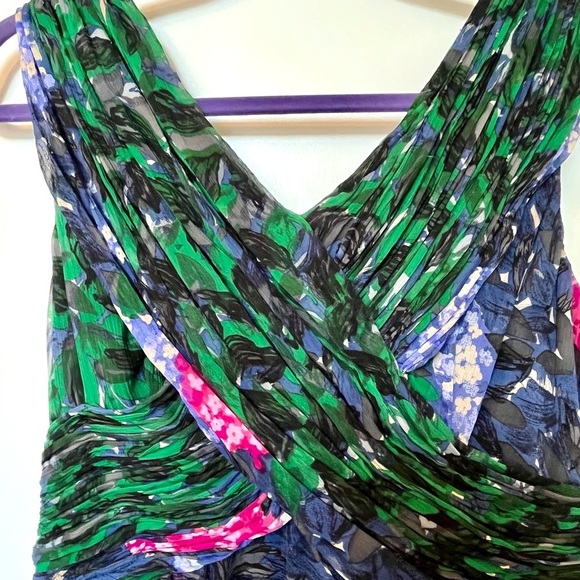 NWT Anna Sui x Anthropologie Blurred Hydrangea Silk Dress - Size 8​ - Picture 15 of 16